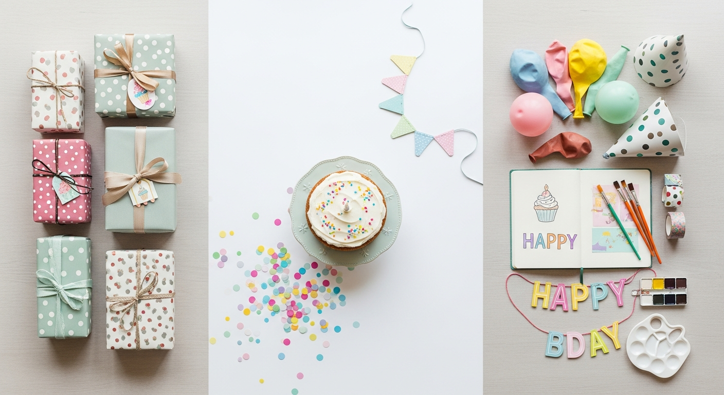 Fun ideas for a birthday party at home illustration