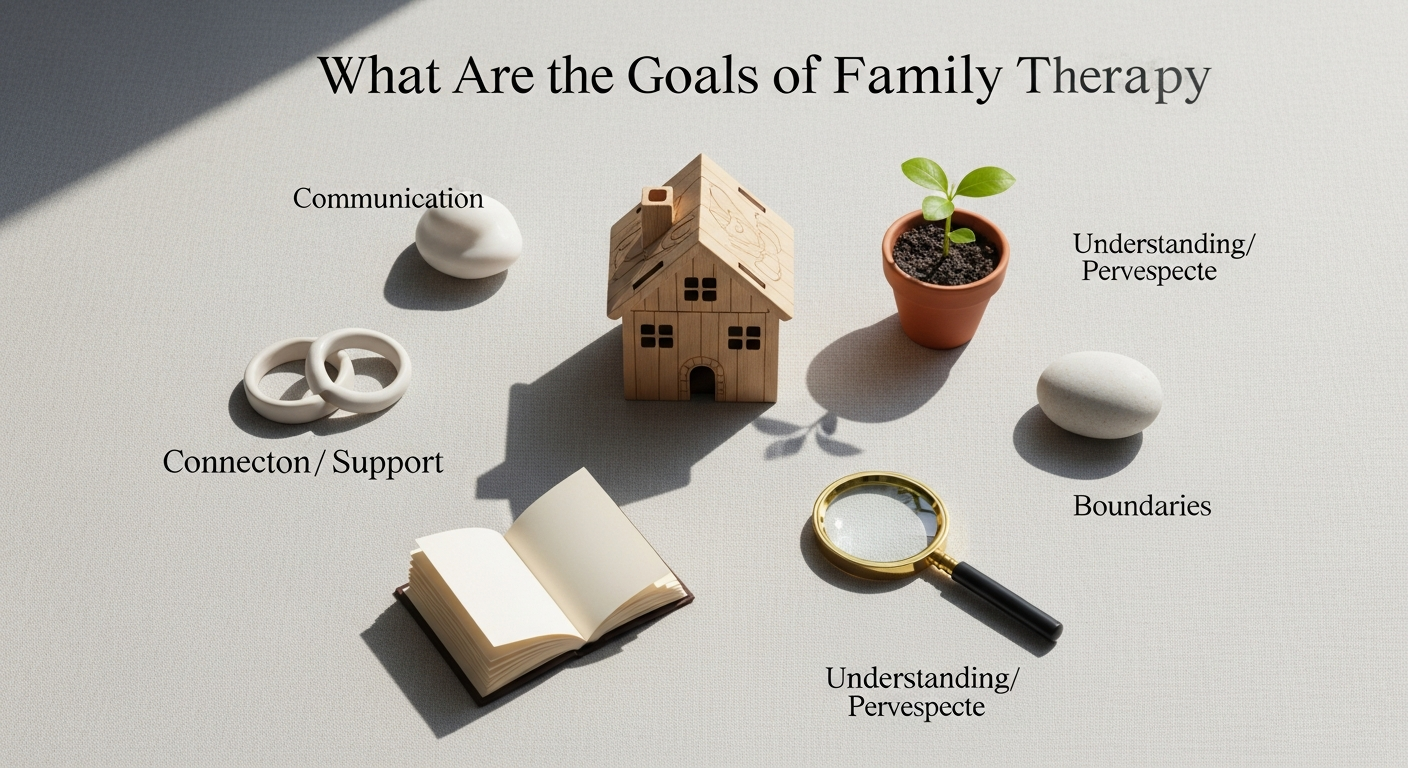What are the goals of family therapy illustration