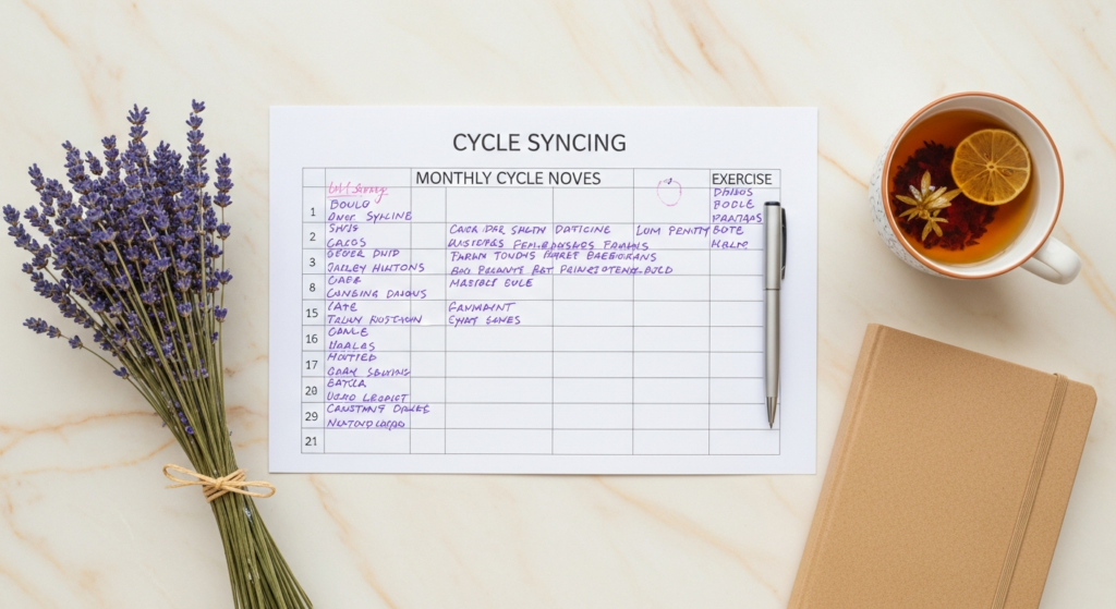 cycle syncing guide for women