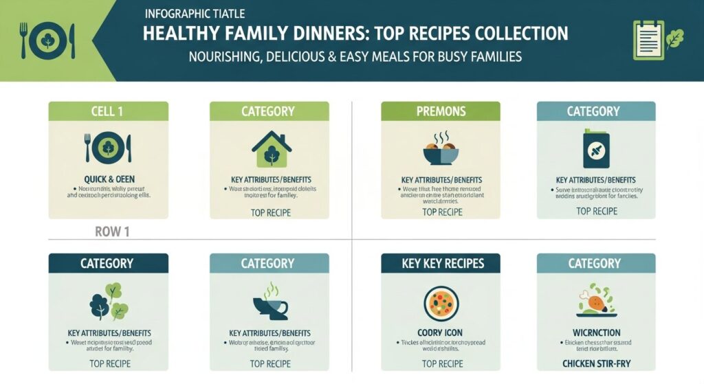 healthy family dinner recipes — featured illustration