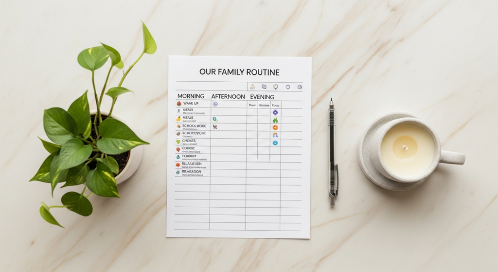 how to create family wellness routine