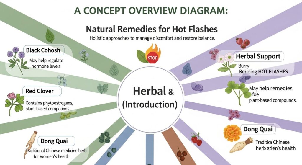 natural remedies for hot flashes — featured illustration
