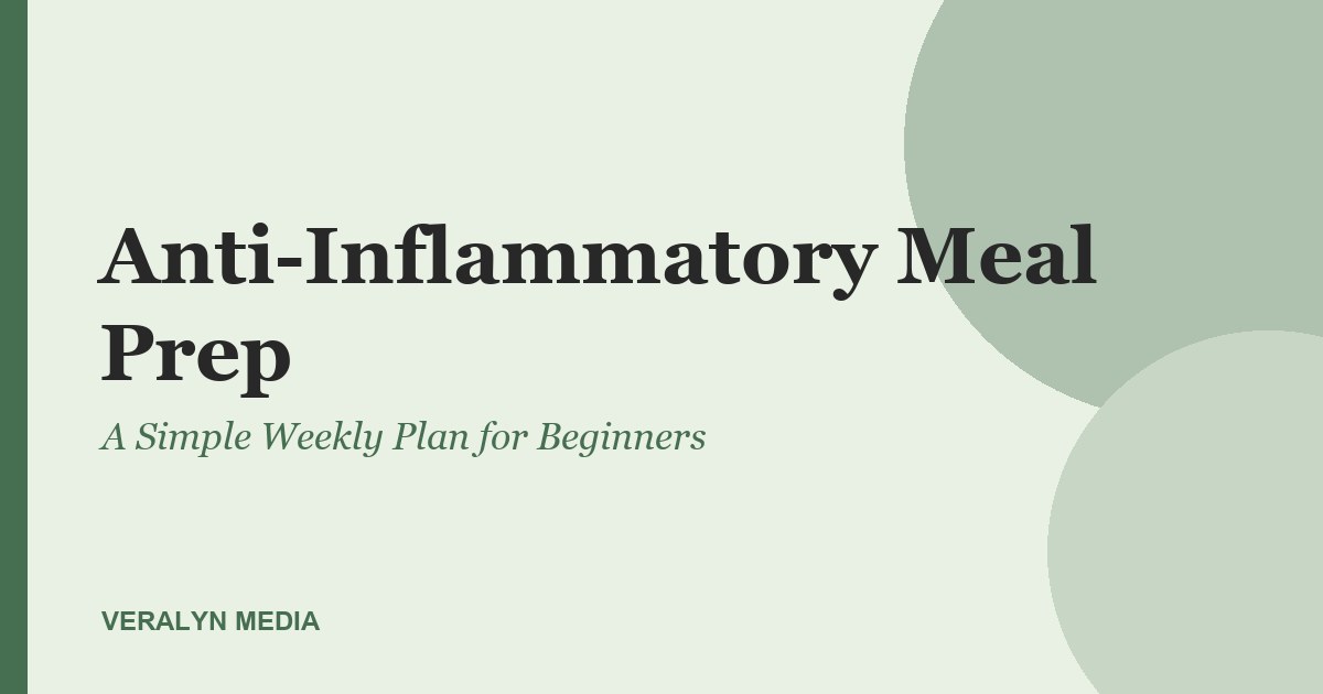 Anti-Inflammatory Meal Prep: A Simple Weekly Plan for Beginners