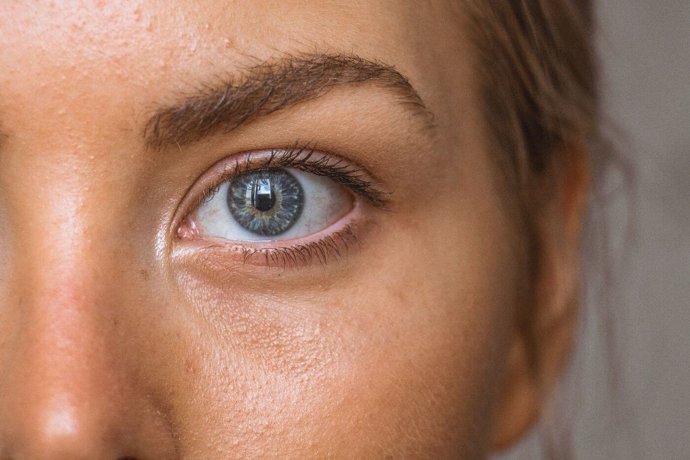 close-up of a person's eye