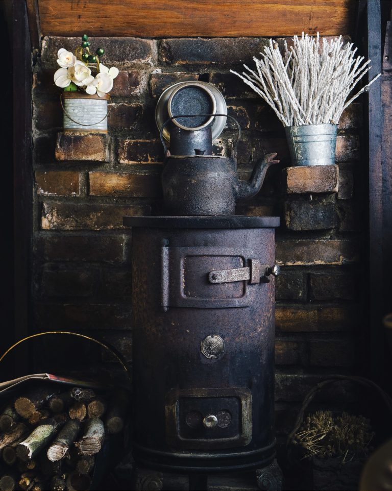 a black box with a flower in it