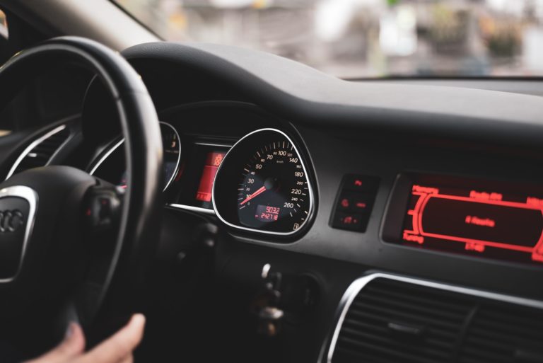 the inside of a car