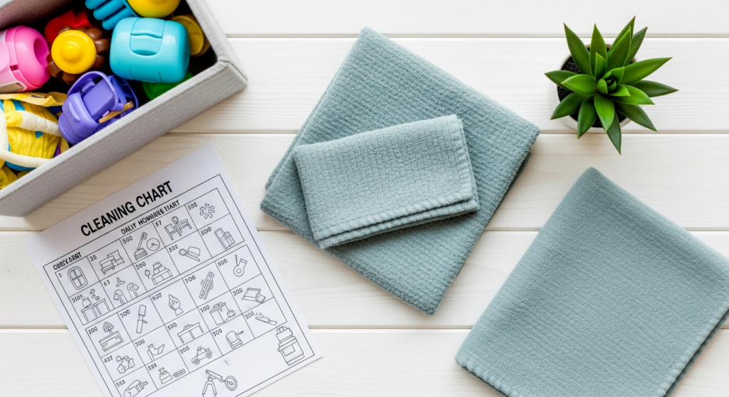 maintaining clean home with kids