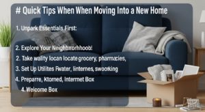 4 quick tips when moving into a new home