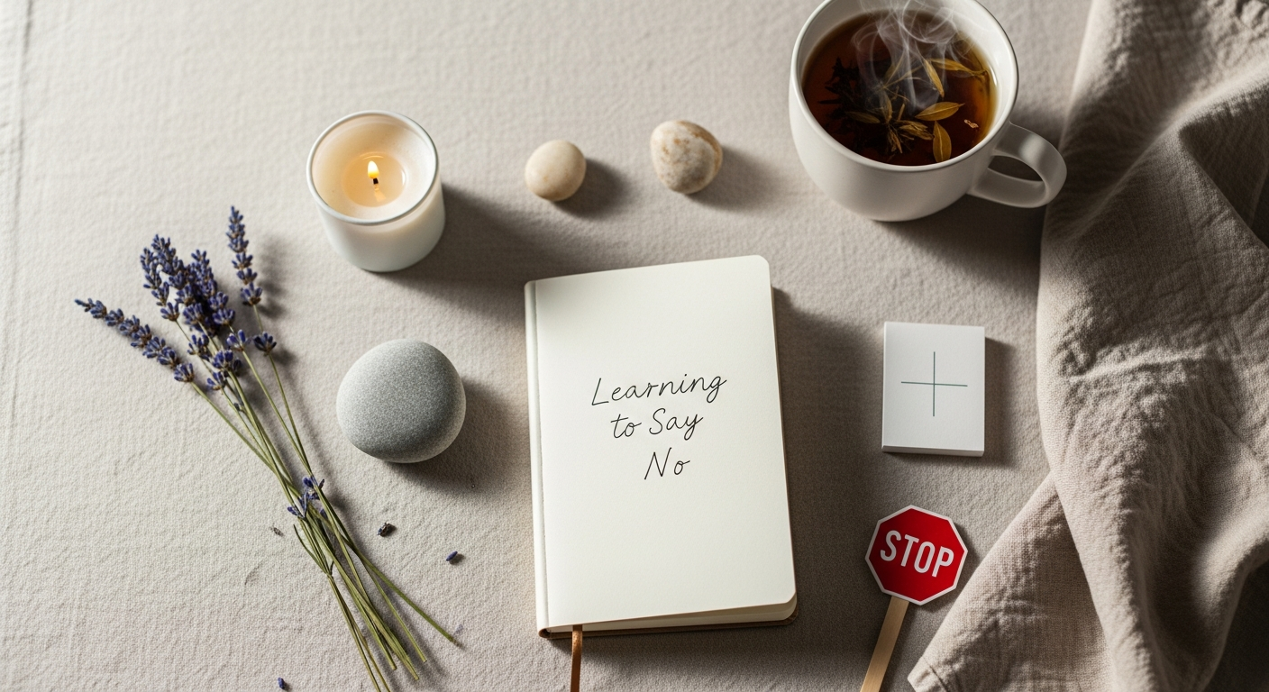 Emily schupmann counseling associates debuts fresh blog post learning to say no redefining self care and boundaries illustration