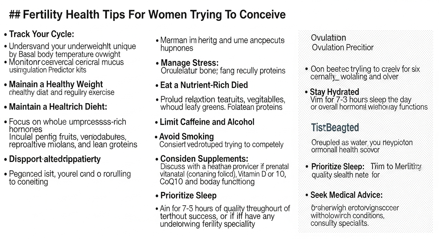 Fertility Health Tips For Women Trying To Conceive