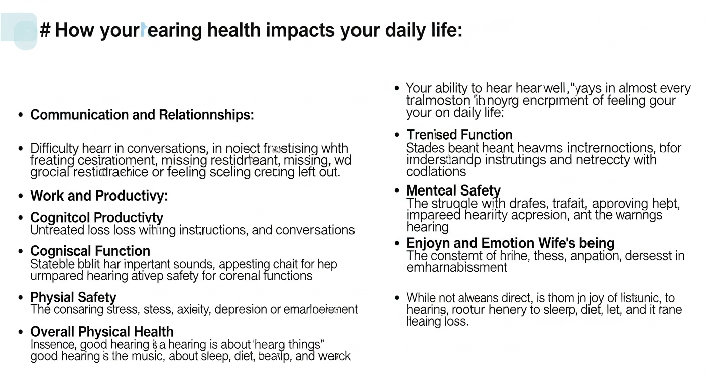 How Your Hearing Health Impacts Your Daily Life 1 How Your Hearing Health Impacts Your Daily Life
