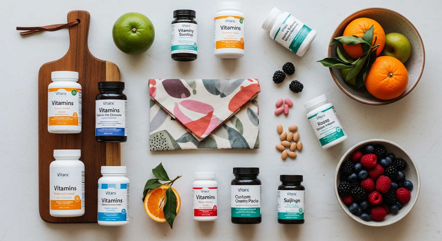 Order your own custom vitamin packs with vitarx illustration