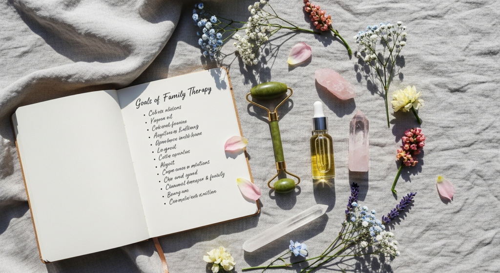 What are the goals of family therapy