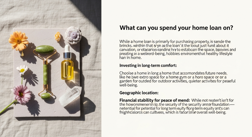 What can you spend your home loan on